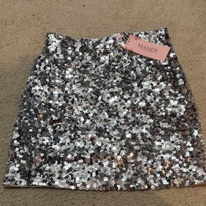 Silver Sequin Women's Skirt